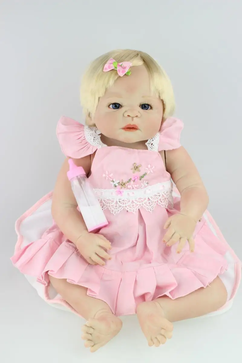 NPK COLLECTION 58cm Full Body Silicone Reborn Baby Doll Toys Lifelike Full Vinyl Newborn Girl Babies Brithday Gift Bathe Toy
NPK COLLECTION 58cm Full Body Silicone Reborn Baby Doll Toys Lifelike Full Vinyl Newborn Girl Babies Brithday Gift Bathe Toy