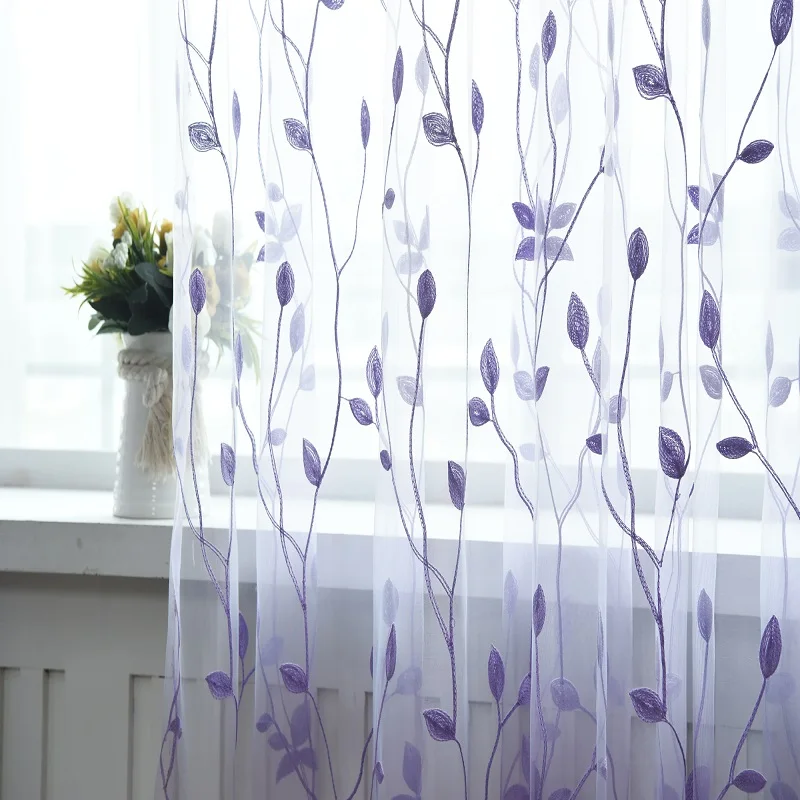 General Pleat Willow leaves Window Tulle Sheer Tulle Cortina For living room/bedroom/Kitchen Decor Finished Embroidered Curtain
General Pleat Willow leaves Window Tulle Sheer Tulle Cortina For living room/bedroom/Kitchen Decor Finished Embroidered Curtain
