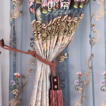 Classical Classic Flower Curtain Window Screening Customize Finished Products Tulle Curtains For Living Room Bedroom Kitchen
Classical Classic Flower Curtain Window Screening Customize Finished Products Tulle Curtains For Living Room Bedroom Kitchen