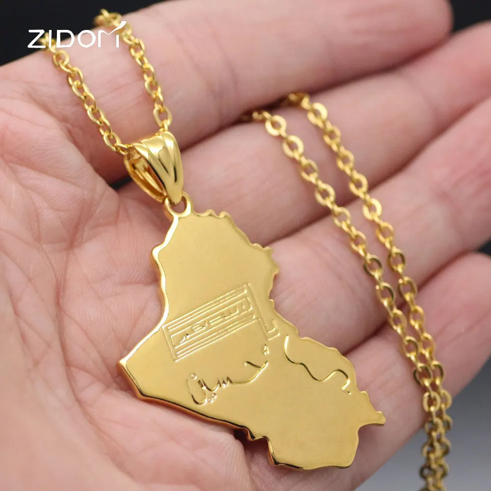 2018 gold color Women Hiphop map of Iraq pendant necklaces with 45cm long chain fashion trendy necklace jewelry gifts
2018 gold color Women Hiphop map of Iraq pendant necklaces with 45cm long chain fashion trendy necklace jewelry gifts