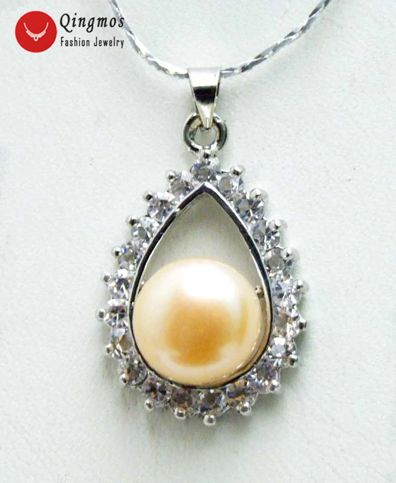 Qingmos Pink Pearl 17" Drop 18*26mm Chokers Pendant & Necklace for Women with 10mm Natural Flat Pearl Silver Plated Chain-6134
Qingmos Pink Pearl 17" Drop 18*26mm Chokers Pendant & Necklace for Women with 10mm Natural Flat Pearl Silver Plated Chain-6134