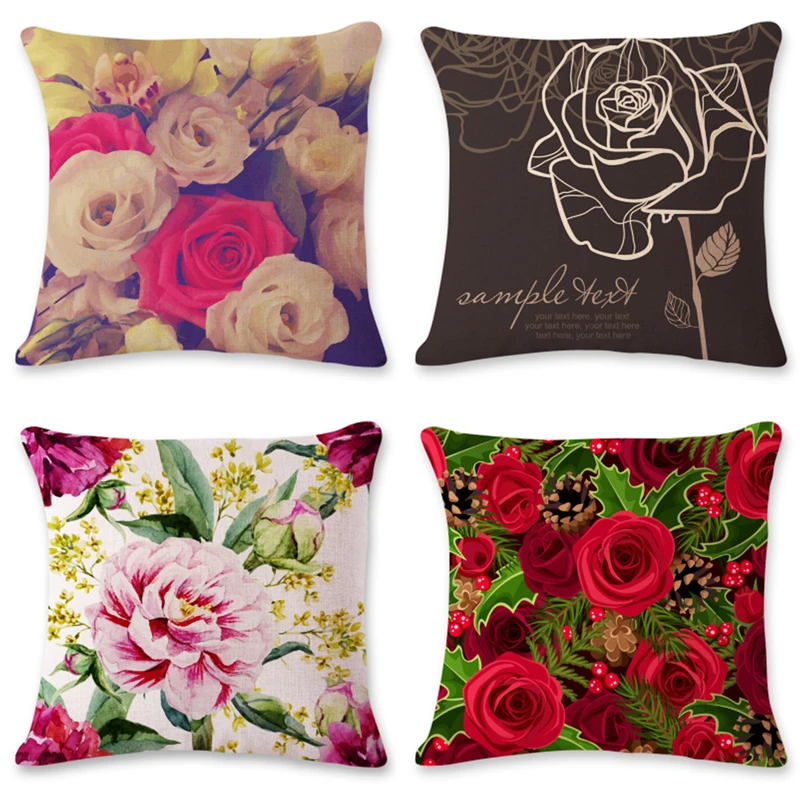 2018 Korean Style Small Fresh Flowers Rose Cushion Cover Throw Pillow Cover Cotton Linen Decorative Pillowcases for Sofa Car
2018 Korean Style Small Fresh Flowers Rose Cushion Cover Throw Pillow Cover Cotton Linen Decorative Pillowcases for Sofa Car