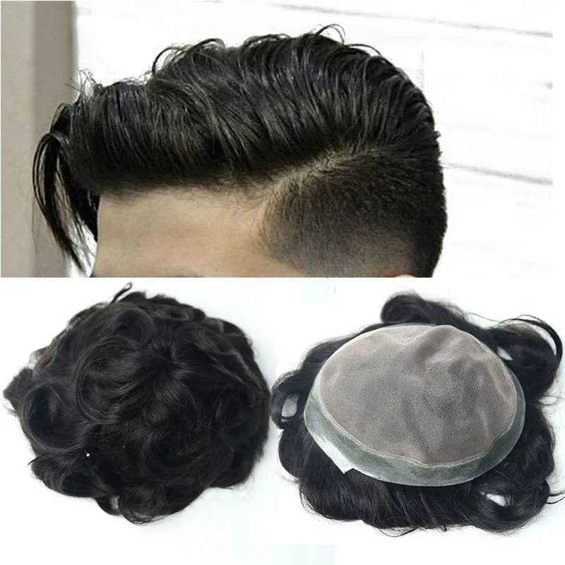 Hair Toupee Men Natural Looking Mono System 100% European Human Hair Toupee PU Replacement System 1# Color VenVee Remy Hair
Hair Toupee Men Natural Looking Mono System 100% European Human Hair Toupee PU Replacement System 1# Color VenVee Remy Hair
