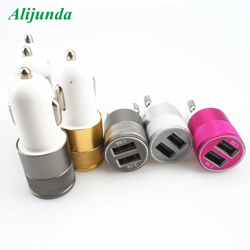 DC 12 V input 5V 2.1A/1A output Dual USB 2 Ports car Charger metal round head car battery charger for phone
DC 12 V input 5V 2.1A/1A output Dual USB 2 Ports car Charger metal round head car battery charger for phone