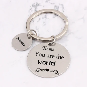name custom engraved to me you are the world key chains husband wife keyring gifts for couples lover's keys holder key tag car
name custom engraved to me you are the world key chains husband wife keyring gifts for couples lover's keys holder key tag car