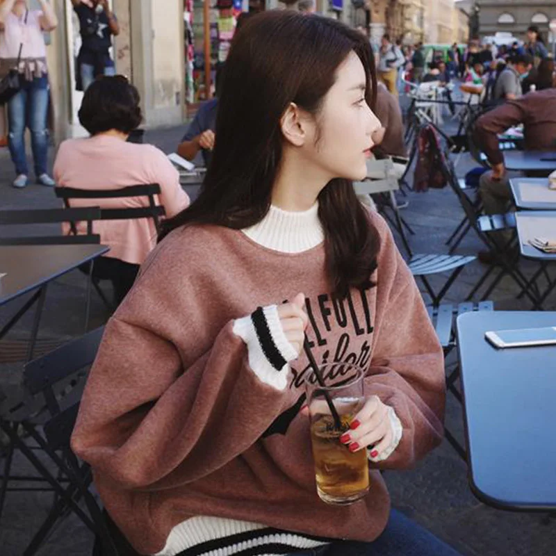 2019 Winter Women Sweatshirt Casual Streetwear Long Sleeve O Neck Thick Hoodies Pullover Cute Jumpers For Women
2019 Winter Women Sweatshirt Casual Streetwear Long Sleeve O Neck Thick Hoodies Pullover Cute Jumpers For Women
