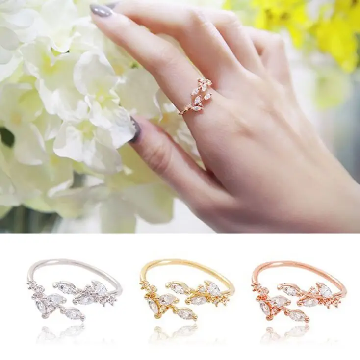 Women's AAA Cubic Zirconia Crystal branch leafs Rings open resizable Rings for party wedding 18KGP quality Modern Fine Rings
Women's AAA Cubic Zirconia Crystal branch leafs Rings open resizable Rings for party wedding 18KGP quality Modern Fine Rings
