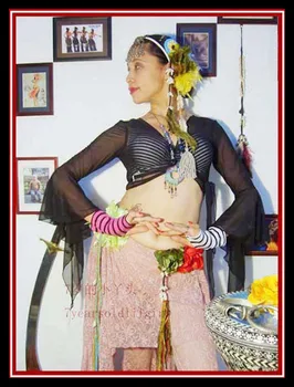 Belly dance top Transparent thin Belly Dance Top with trumpet sleeves Gypsy Bohemia CE05-11
Belly dance top Transparent thin Belly Dance Top with trumpet sleeves Gypsy Bohemia CE05-11