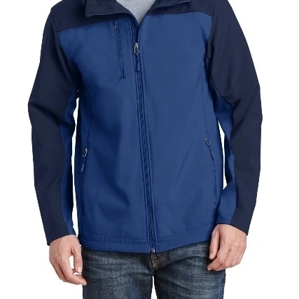 Port Authority J335 Hooded Core Soft Shell Jacket Night Sky Blue & Dress Blue Navy - Extra Large (1)