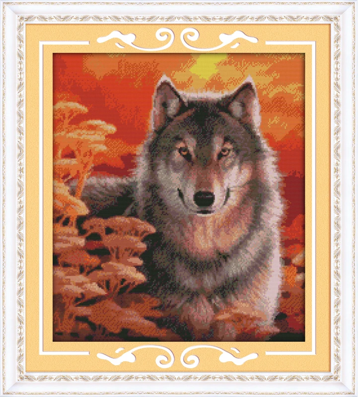 Autumn wolf Counted Cross Stitch 11CT Printed 14CT Cross Stitch Set DIY Chinese Cotton Cross-stitch Kit Embroidery Needlework
Autumn wolf Counted Cross Stitch 11CT Printed 14CT Cross Stitch Set DIY Chinese Cotton Cross-stitch Kit Embroidery Needlework