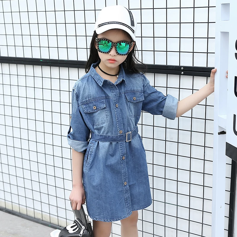 Blue Jean Shirt Dress for Girls 8 10 12 years Autumn Kids Girls Jeans Dress Teenager Girl Denim Clothes Casual Kids Girl Dress
Blue Jean Shirt Dress for Girls 8 10 12 years Autumn Kids Girls Jeans Dress Teenager Girl Denim Clothes Casual Kids Girl Dress