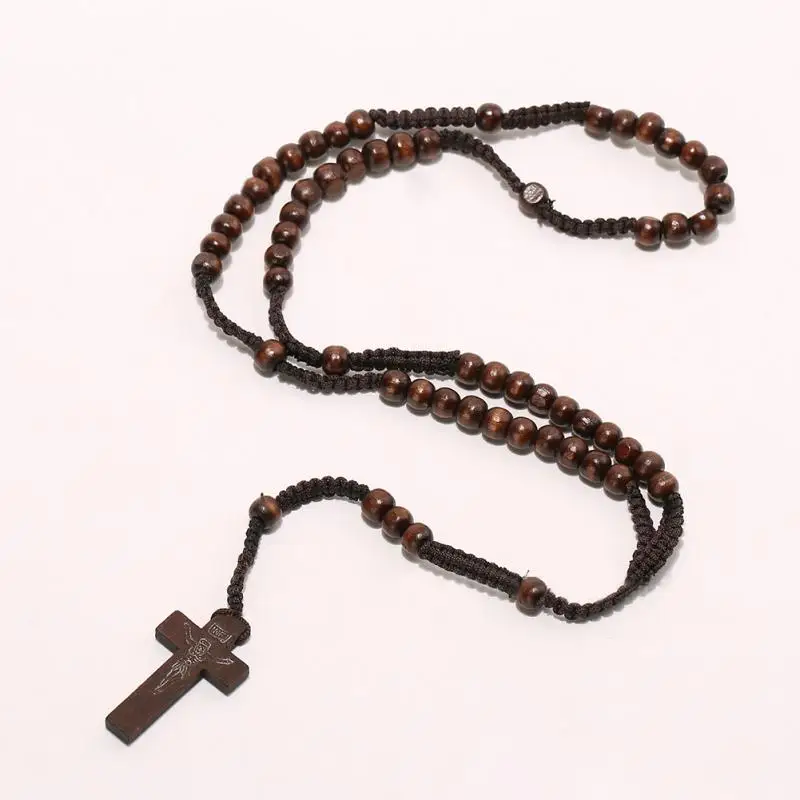 Retro Style Cross Necklaces&Pendants For Men Women Wooden Rosary Bead Cross Pendant Necklaces Prayer Jewelry
Retro Style Cross Necklaces&Pendants For Men Women Wooden Rosary Bead Cross Pendant Necklaces Prayer Jewelry