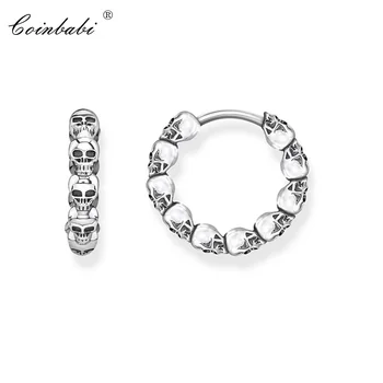 Hoop Earrings Skull 925 Sterling Silver Punk Gift For Wome Men Ts High Quality Earring Thomas Style Fashion Jewelry
Hoop Earrings Skull 925 Sterling Silver Punk Gift For Wome Men Ts High Quality Earring Thomas Style Fashion Jewelry