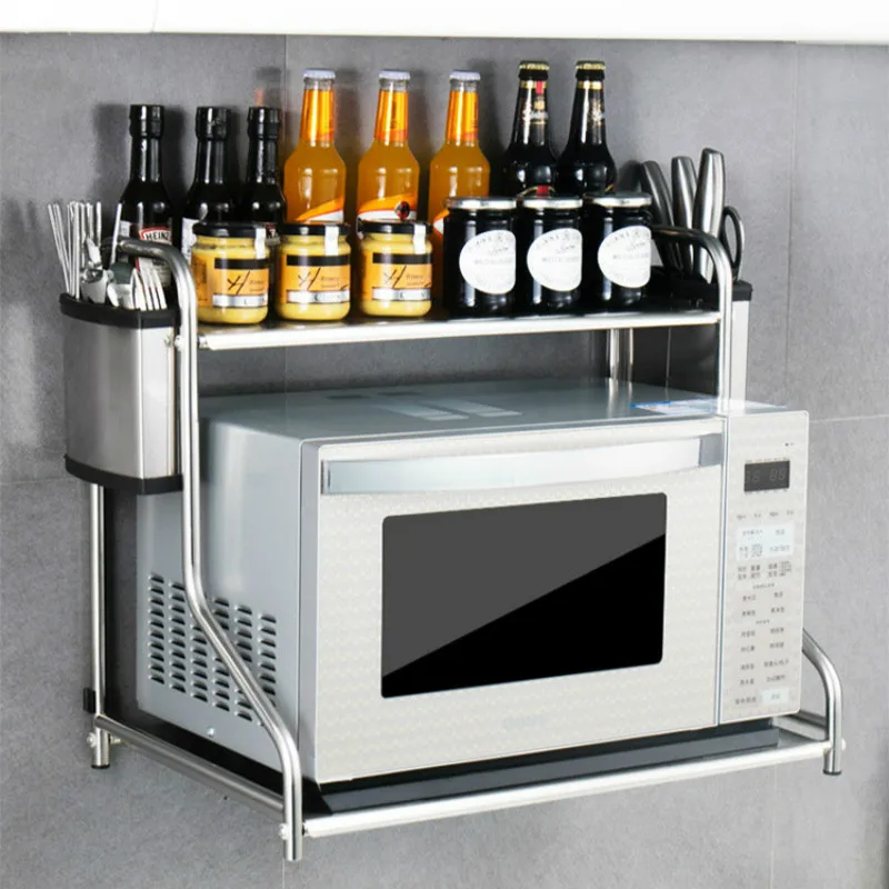 Stainless steel microwave oven racks Wall-mounted oven racks household double Storage bracket kitchen supplies
Stainless steel microwave oven racks Wall-mounted oven racks household double Storage bracket kitchen supplies