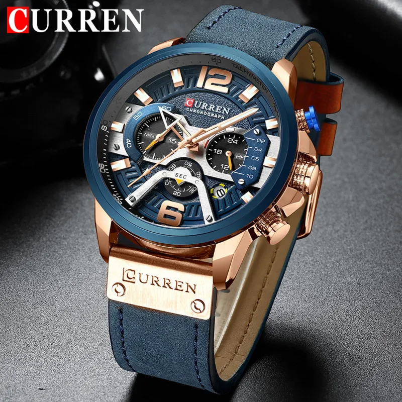 CURREN Luxury Brand Men Military Sport Watches Mens Quartz Clock Leather Strap Waterproof Date Wristwatch relogio masculino 8329
CURREN Luxury Brand Men Military Sport Watches Mens Quartz Clock Leather Strap Waterproof Date Wristwatch relogio masculino 8329