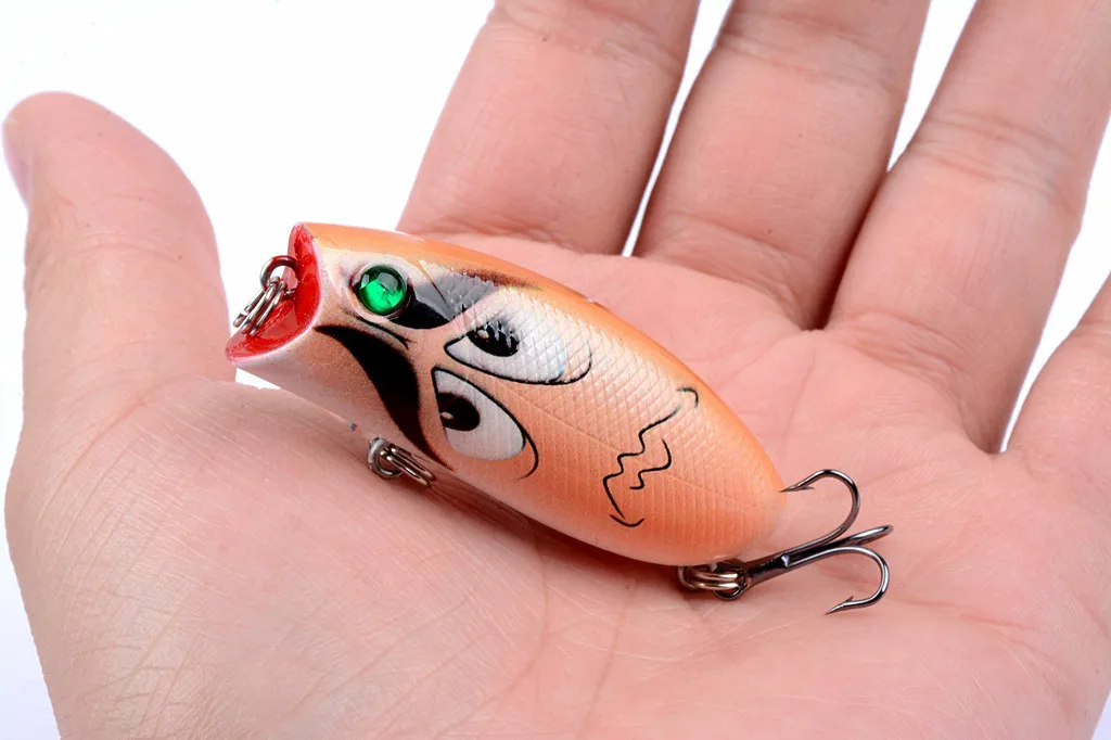 1Pcs 6cm/10.4g Floating Crankbait Popper Sea Fishing Baits Lure With 8# Hooks 3D Painting Artificial Isca Tackle For Fishing
1Pcs 6cm/10.4g Floating Crankbait Popper Sea Fishing Baits Lure With 8# Hooks 3D Painting Artificial Isca Tackle For Fishing