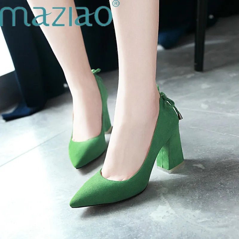 Women Shoes Cow Suede High Heels Pointed Toe Thick High Heel Pumps Autumn Lady Party Heels Green Beige Big Size 31-46 MAZIAO
Women Shoes Cow Suede High Heels Pointed Toe Thick High Heel Pumps Autumn Lady Party Heels Green Beige Big Size 31-46 MAZIAO