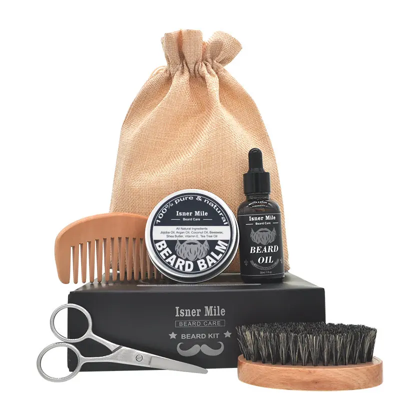 ISNER MILE 5pcs/set Beard Grooming kit Beard Oil Wax Smooth styling Blam Comb Moustache Brush Scissors Beard Care kit
ISNER MILE 5pcs/set Beard Grooming kit Beard Oil Wax Smooth styling Blam Comb Moustache Brush Scissors Beard Care kit