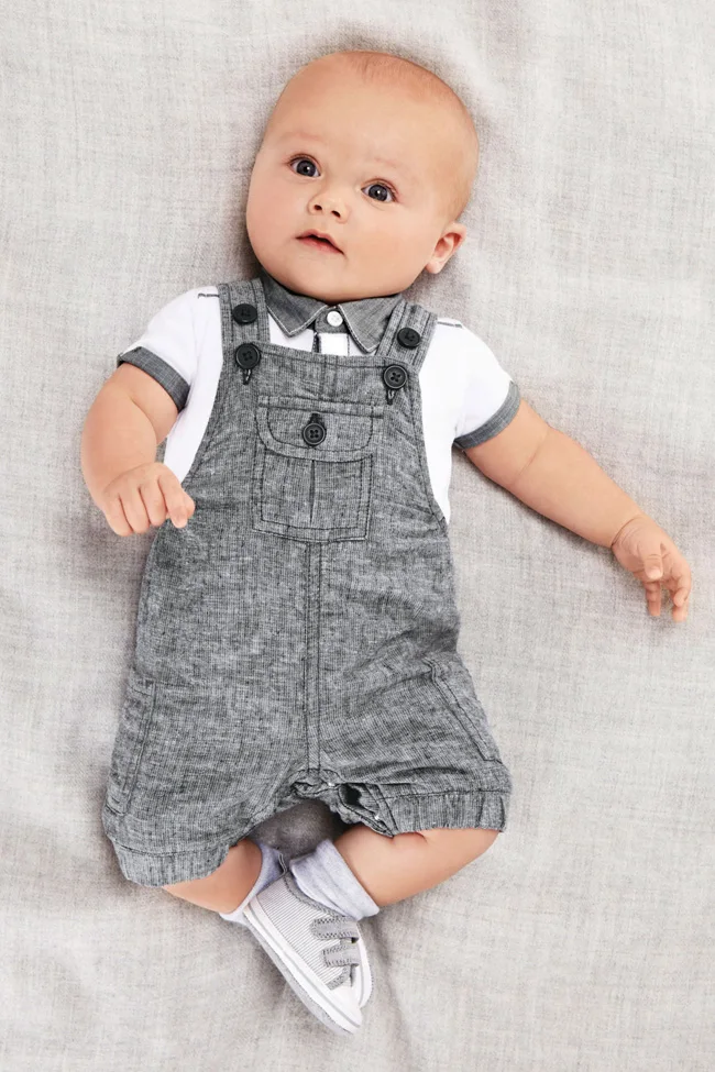Retail Fashion 2020 Summer baby boy set Gentleman Clothes Baby Suits Kids T Shirt + Overalls Children suit Clothing Set |