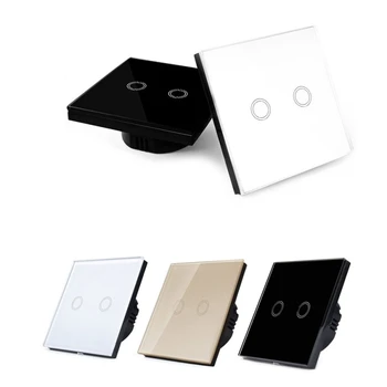 Wireless Touch Light Switches Electrical 170V -220V 86mm 2 gang 1 Way Tempered Glass Panel Wall Switch with RF433 Remote Control
Wireless Touch Light Switches Electrical 170V -220V 86mm 2 gang 1 Way Tempered Glass Panel Wall Switch with RF433 Remote Control
