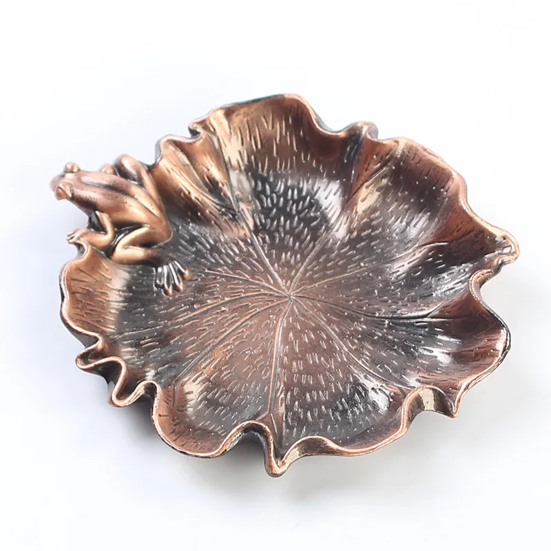 Metal Cup Holder Chinese Vintage Tea Coaster Bronze Lotus Leaf Frog Insulation Pad Creative Tea Set Accessories
Metal Cup Holder Chinese Vintage Tea Coaster Bronze Lotus Leaf Frog Insulation Pad Creative Tea Set Accessories