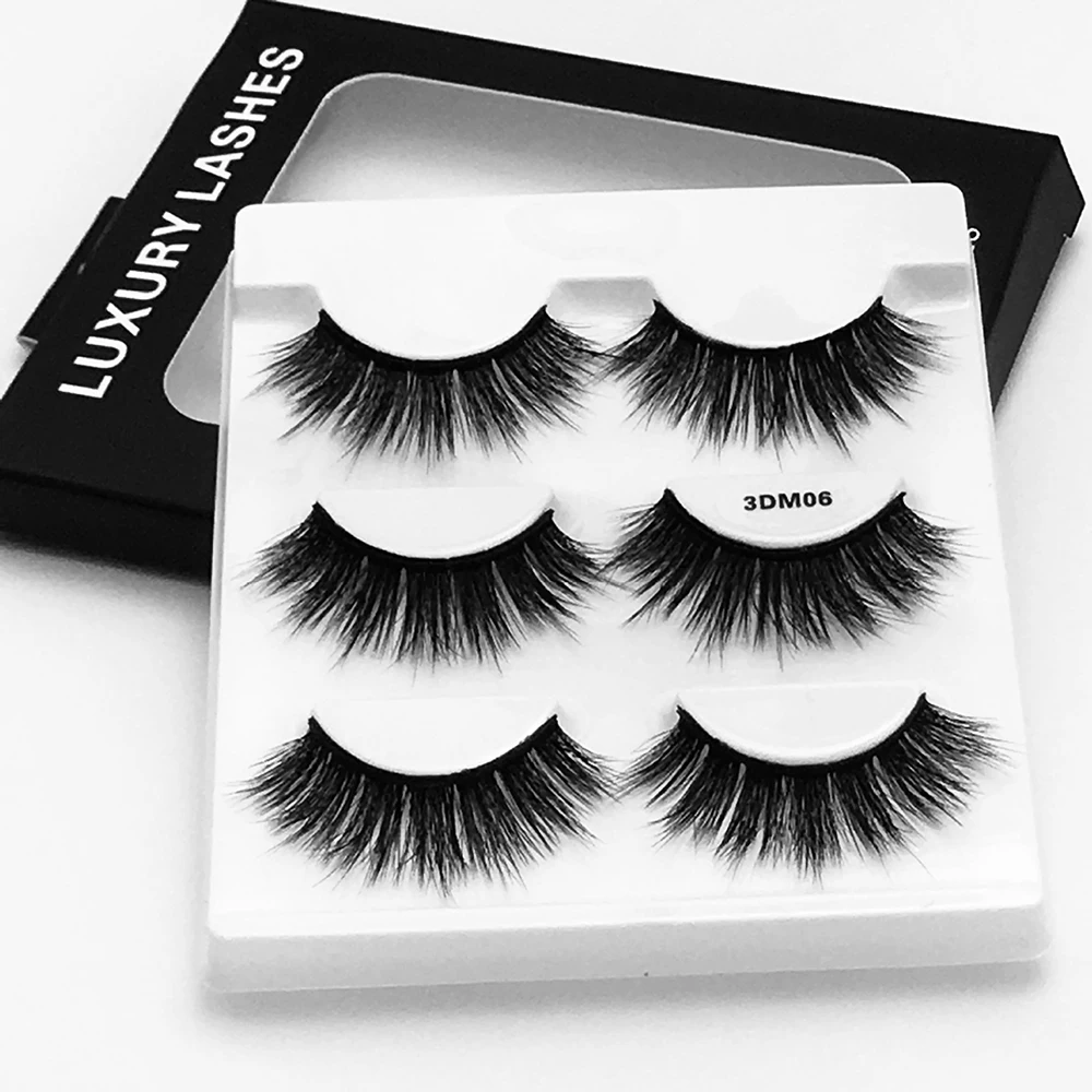 3Pairs/Set 3D Mink Hair False Eyelashes Thick Long Cross Lashes Natural Eye Makeup Extension Tools Handmade Black
3Pairs/Set 3D Mink Hair False Eyelashes Thick Long Cross Lashes Natural Eye Makeup Extension Tools Handmade Black