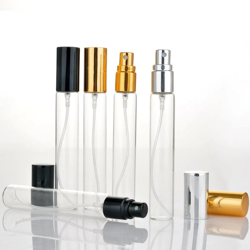 

Wholesale 100 Pieces/Lot 15ML Portable Glass Refillable Perfume Bottle With Aluminum Atomizer Empty Parfum Case For Traveler
