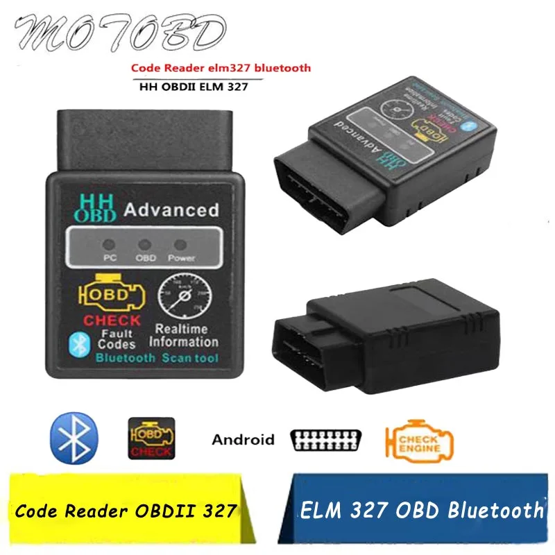 ObdTooL Bluetooth OBD2 HH 327 OBDII V1.5/V2.1 ELM327 Adapter Mini ELM 327 Auto Diagnostic Torque Car Cod Scanner for Android
ObdTooL Bluetooth OBD2 HH 327 OBDII V1.5/V2.1 ELM327 Adapter Mini ELM 327 Auto Diagnostic Torque Car Cod Scanner for Android