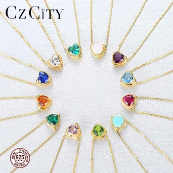 CZCITY New Design Pure 925 Sterling Silver Pendant Necklace for Women Trendy Exquisite 18K Plated Collar Mujer Colorful Jewelry
CZCITY New Design Pure 925 Sterling Silver Pendant Necklace for Women Trendy Exquisite 18K Plated Collar Mujer Colorful Jewelry