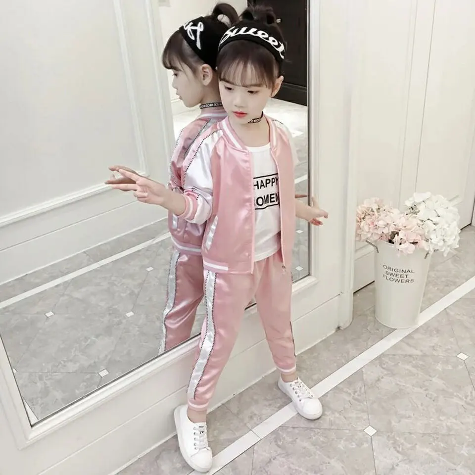 2019 Autumn New Girls Baseball Uniform Zipper Jacket + Trousers Sports Two-piece Clothing Sets for Children's Clothes
2019 Autumn New Girls Baseball Uniform Zipper Jacket + Trousers Sports Two-piece Clothing Sets for Children's Clothes