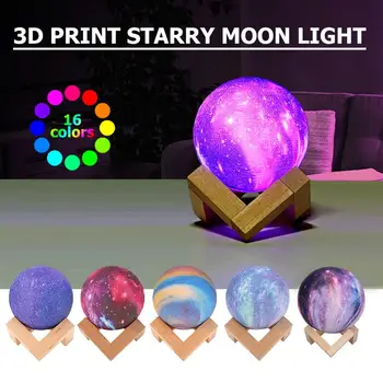 3D Print LED Moon Lamp 16 Colors Touch Switch Remote Control LED Starry Light USB Rechargeable Bedroom Night Light Dropshipping
3D Print LED Moon Lamp 16 Colors Touch Switch Remote Control LED Starry Light USB Rechargeable Bedroom Night Light Dropshipping