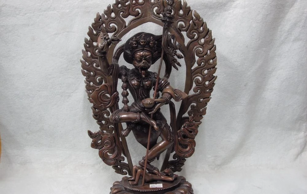 Tibet Buddhism purple Bronze Copper Simhamukha Vajravarahi Vajrabhairava Buddha
Tibet Buddhism purple Bronze Copper Simhamukha Vajravarahi Vajrabhairava Buddha