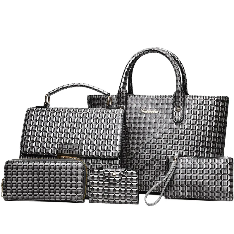 Female Mother Bag 5 Piece Set 2018 Luxury Handbags Women Bags Designer Leather Shoulder Purses and Slanting | Багаж и сумки