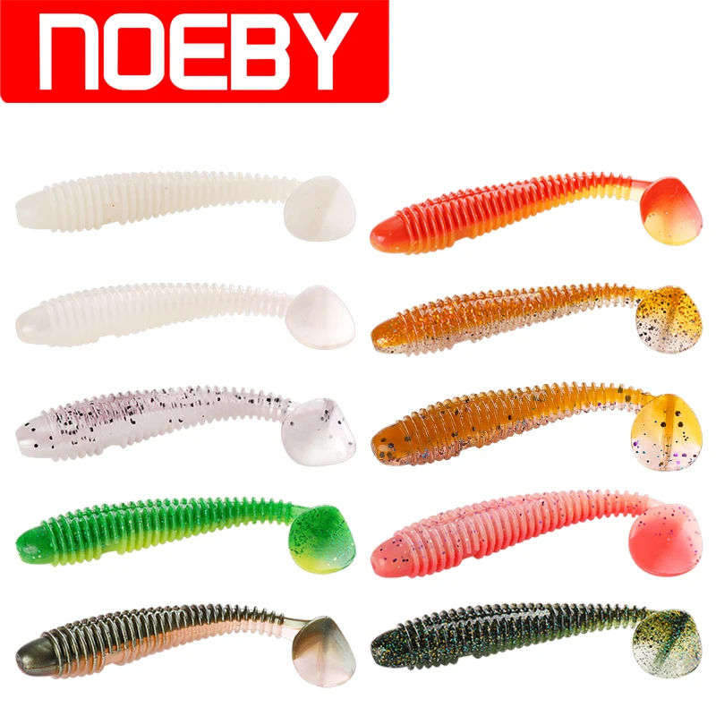 

Noeby Soft Bait 6Pcs 7cm 2.5g T-Tail Fishing Lure Silicone Baits Iscas Artificial Para Pesca Fishing Wobblers S3102