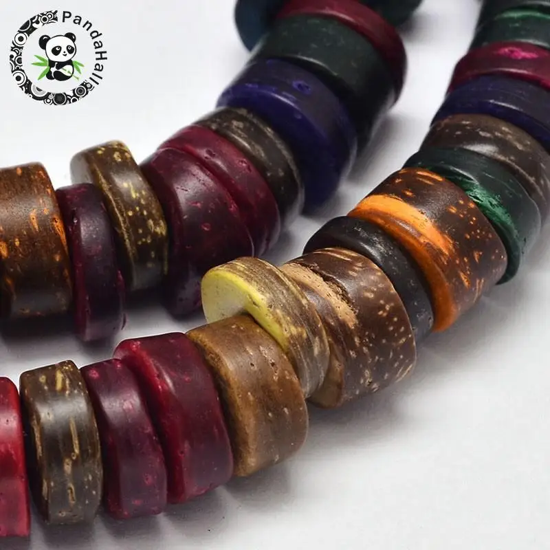 Natural Coconut Disc Bead Strands, Mixed Color, 9x3~5mm, Hole: 3mm; about 111pcs/strand, 15.7"
Natural Coconut Disc Bead Strands, Mixed Color, 9x3~5mm, Hole: 3mm; about 111pcs/strand, 15.7"