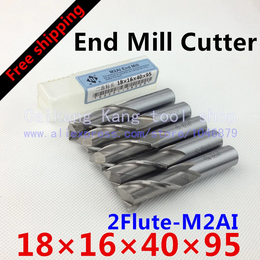 Free shipping 5 / bag New 2flute M2AI dia 18mm end mill milling cutter machine tool CNC lathe tool HSS+AL cutter 2F18*16*40*95
Free shipping 5 / bag New 2flute M2AI dia 18mm end mill milling cutter machine tool CNC lathe tool HSS+AL cutter 2F18*16*40*95