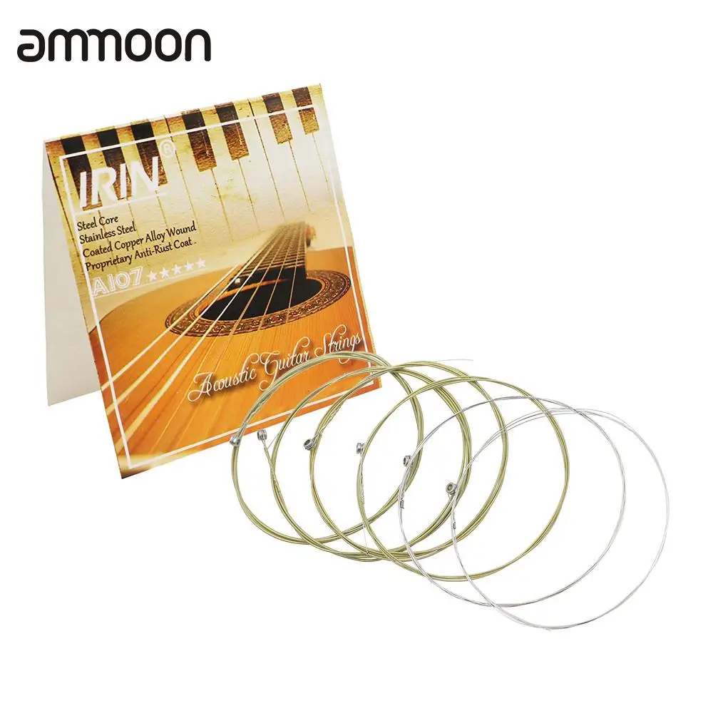 Acoustic Guitar Strings Replacement Full Set 6pcs(.011-.052) Steel Core Copper Alloy Wound with End Ball Medium Tension
Acoustic Guitar Strings Replacement Full Set 6pcs(.011-.052) Steel Core Copper Alloy Wound with End Ball Medium Tension