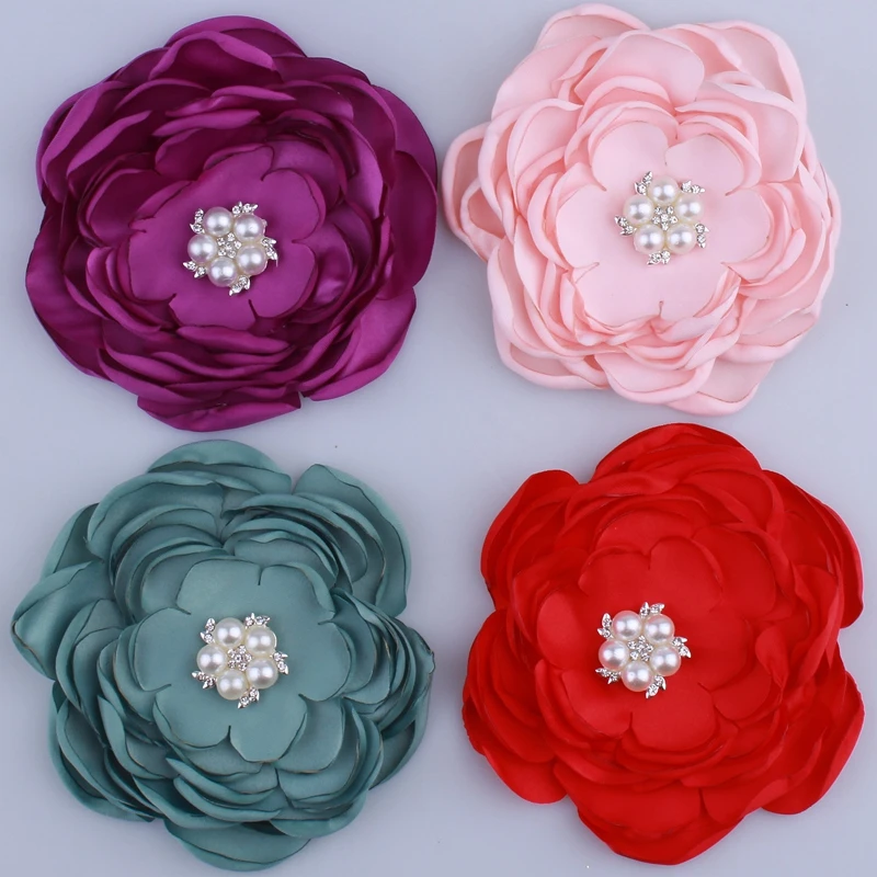 50PCS 9.2CM New Satin Fabric Burned Flowers With Rhinestone Pearl For Hair Accessories Chiffon Flower For Headbands Clothes
50PCS 9.2CM New Satin Fabric Burned Flowers With Rhinestone Pearl For Hair Accessories Chiffon Flower For Headbands Clothes
