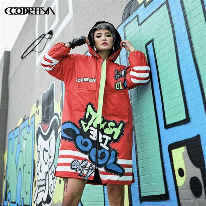 Europe America Women Winter Harajuku Print Jacket Original Design Parka Women Casual Loose Hooded Coat Warm Female Long Overcoat
Europe America Women Winter Harajuku Print Jacket Original Design Parka Women Casual Loose Hooded Coat Warm Female Long Overcoat