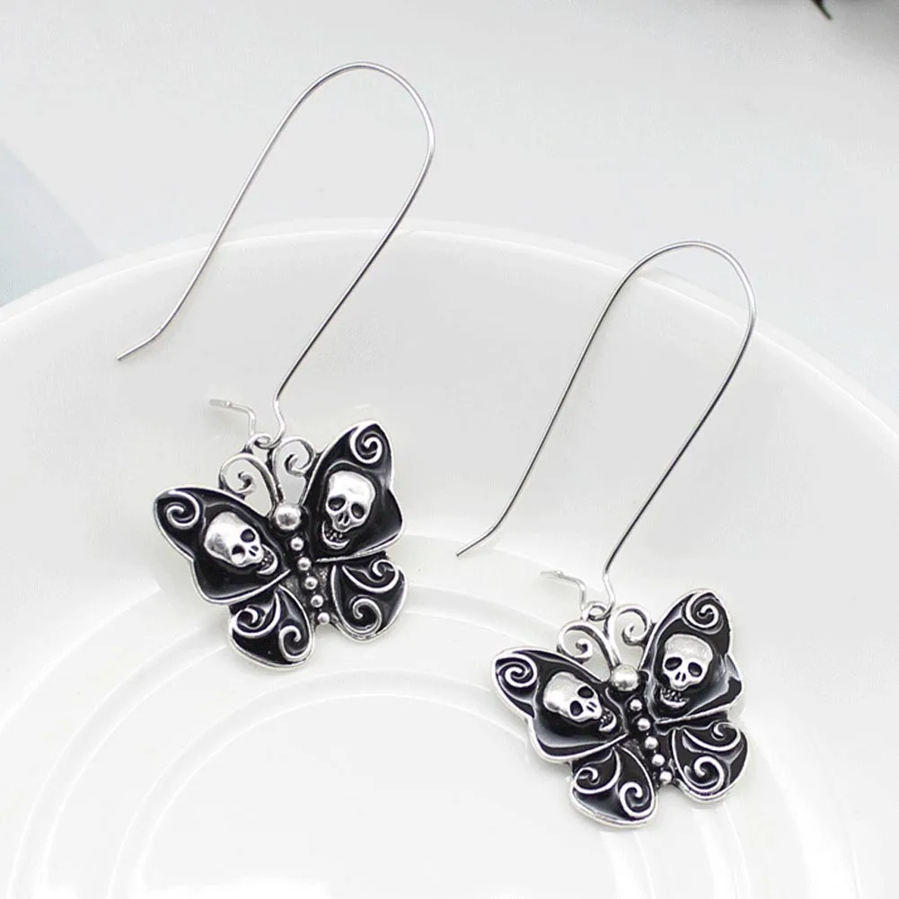 Fashion Vintage Wedding Party Ear Jewelry Accessories Punk Gothic Butterfly Skull Dangle Earrings For Women Lady Dropshipping
Fashion Vintage Wedding Party Ear Jewelry Accessories Punk Gothic Butterfly Skull Dangle Earrings For Women Lady Dropshipping