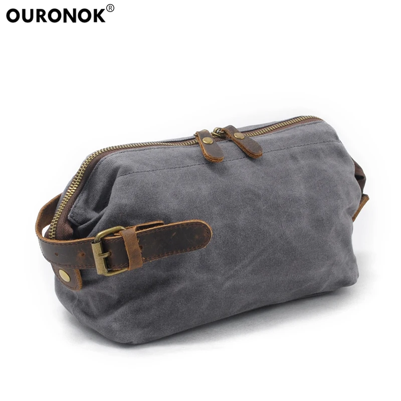 OURONOK Men's Small Wristlet Bag Canvas Patchwork Wash Bag Retro Leather Hand bag Military Fashion Key Wallet Phone Handbags
OURONOK Men's Small Wristlet Bag Canvas Patchwork Wash Bag Retro Leather Hand bag Military Fashion Key Wallet Phone Handbags