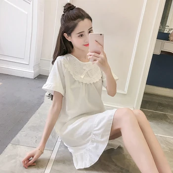 Yidanna Women Princess Nightgown Cotton Short Sleeved Nighty Female Summer Cute Sleep Clothing O Neck Sleepshirt Lady Nightwear
Yidanna Women Princess Nightgown Cotton Short Sleeved Nighty Female Summer Cute Sleep Clothing O Neck Sleepshirt Lady Nightwear
