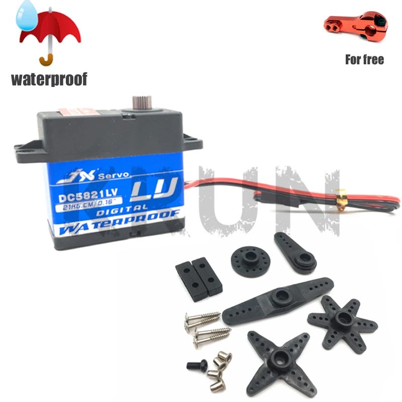 JX servo DC5821LV 20KG Full waterproof Coreless mental gear 1:8 1:10 Scaler Buggy Crawler TRX-4 SCX10 D90 RC car Large Torque
JX servo DC5821LV 20KG Full waterproof Coreless mental gear 1:8 1:10 Scaler Buggy Crawler TRX-4 SCX10 D90 RC car Large Torque