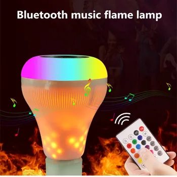Wireless Bluetooth Speaker Flame Bulb E27 RGB Flame Bulbs Lamp Smart Led RGB Music Lights
Wireless Bluetooth Speaker Flame Bulb E27 RGB Flame Bulbs Lamp Smart Led RGB Music Lights