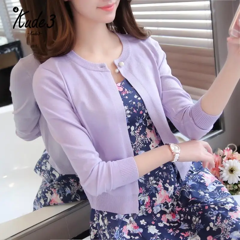 Spring Autumn Sweater Cardigan Dress Sunscreen Shawl Thin Coat A Long Sleeved Girl Summer Air Conditioning 5822 |