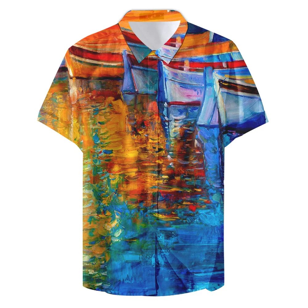 3D Painting Shirts Colorful shining art shirts painting summer vacation casual shirt
3D Painting Shirts Colorful shining art shirts painting summer vacation casual shirt