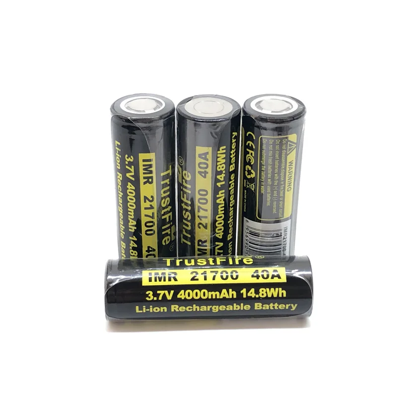 

18pcs/lot TrustFire 21700 3.7V 40A 4000mAh 14.8W Rechargeable Lithium Battery Cell with Protected PCB For Toys/Electrical Tools