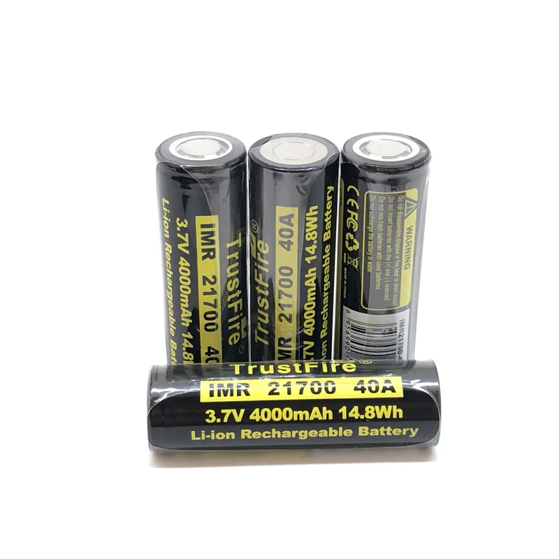 18pcs/lot TrustFire 21700 3.7V 40A 4000mAh 14.8W Rechargeable Lithium Battery with Protected PCB For Toy/Electrical Tools
18pcs/lot TrustFire 21700 3.7V 40A 4000mAh 14.8W Rechargeable Lithium Battery with Protected PCB For Toy/Electrical Tools