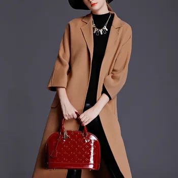 Europe New Autumn Spring Woman Fashion Loose Three Quarter Turn Down Collar Sashes Cashmere Coats Female Plus Size Woolen Blends
Europe New Autumn Spring Woman Fashion Loose Three Quarter Turn Down Collar Sashes Cashmere Coats Female Plus Size Woolen Blends