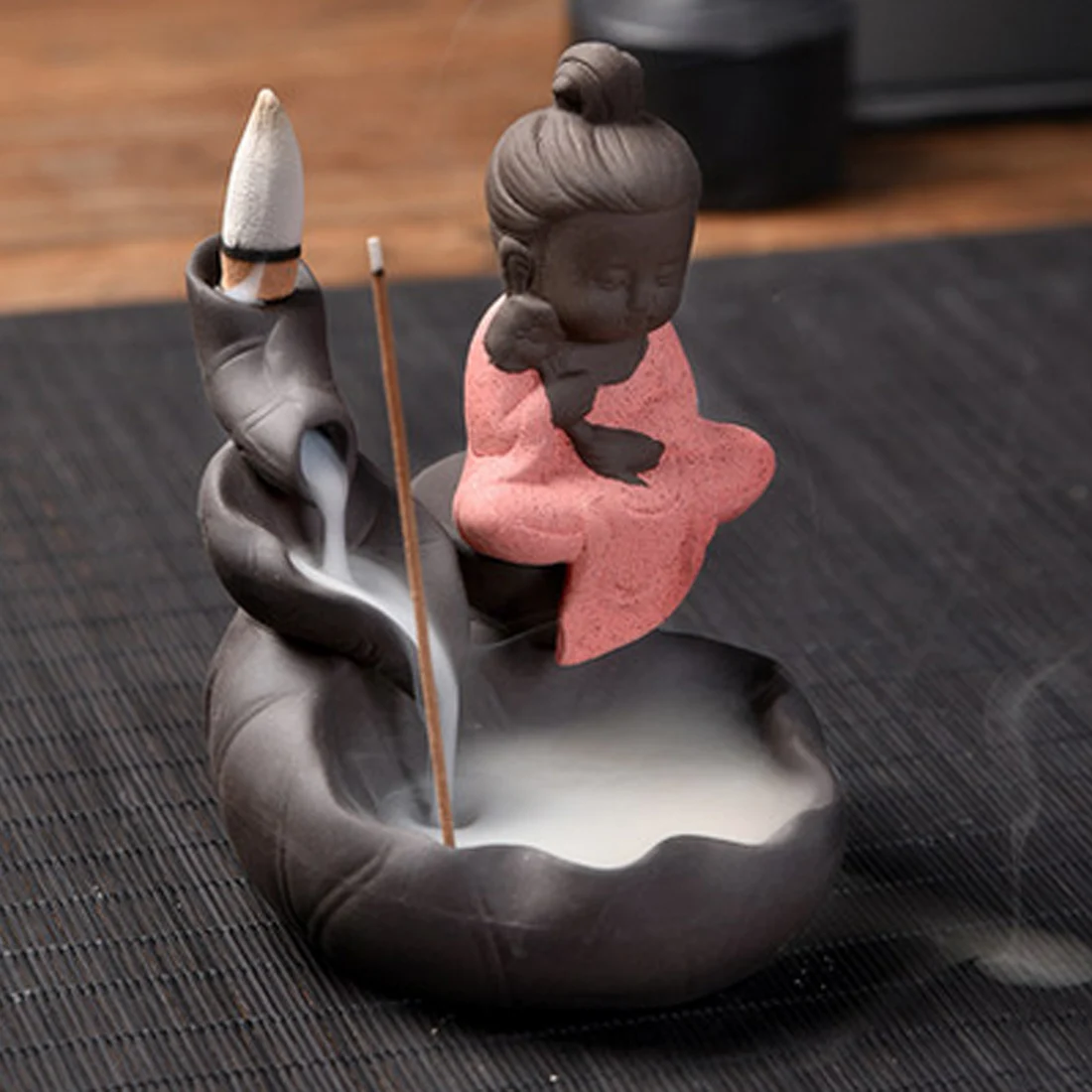 Meditation Monk Smoke Backflow Incense Burner Buddhist Censer Aromatherapy Incense Holder Home Decor Three Color For Choose
Meditation Monk Smoke Backflow Incense Burner Buddhist Censer Aromatherapy Incense Holder Home Decor Three Color For Choose